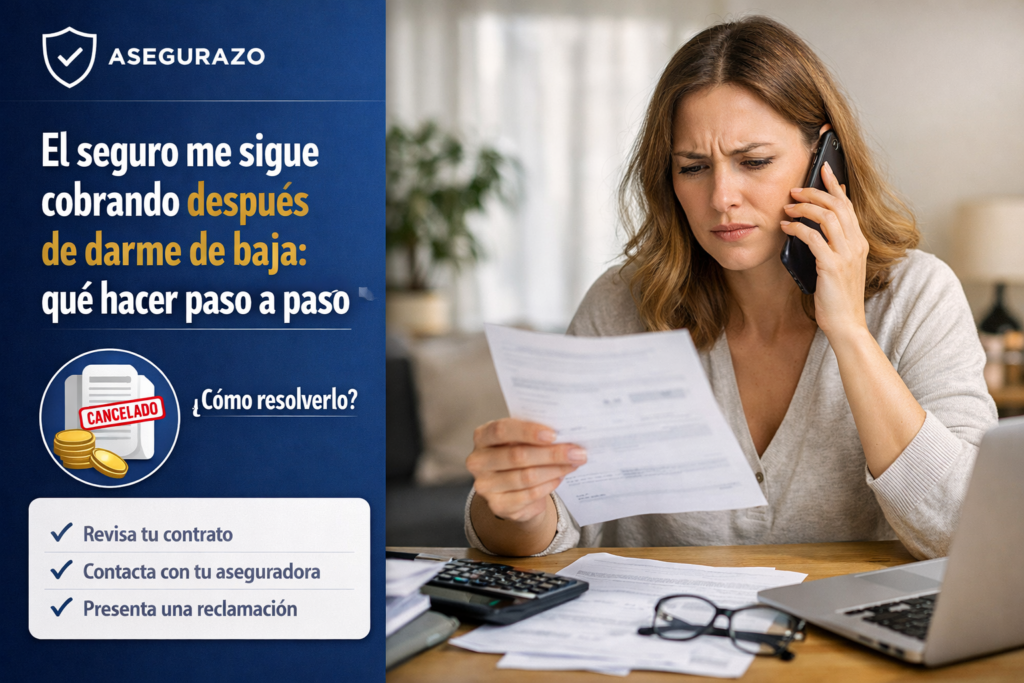 El seguro me sigue cobrando después de darme de baja: qué hacer paso a paso