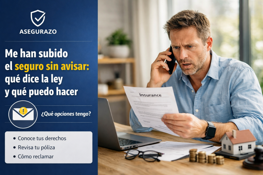 Me han subido el seguro sin avisar: qué dice la ley y qué puedo hacer