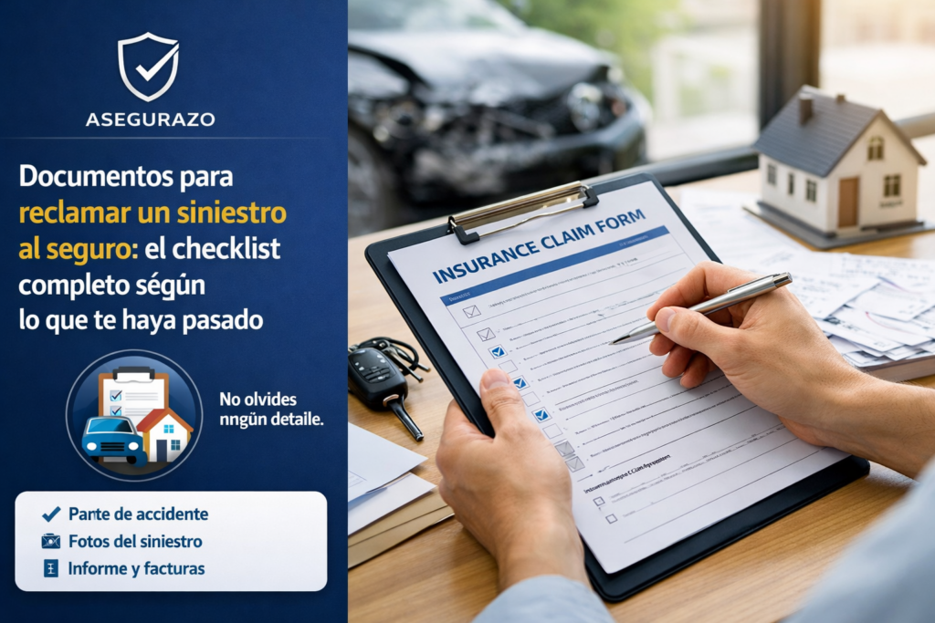 Documentos para reclamar un siniestro al seguro: el checklist completo según lo que te haya pasado