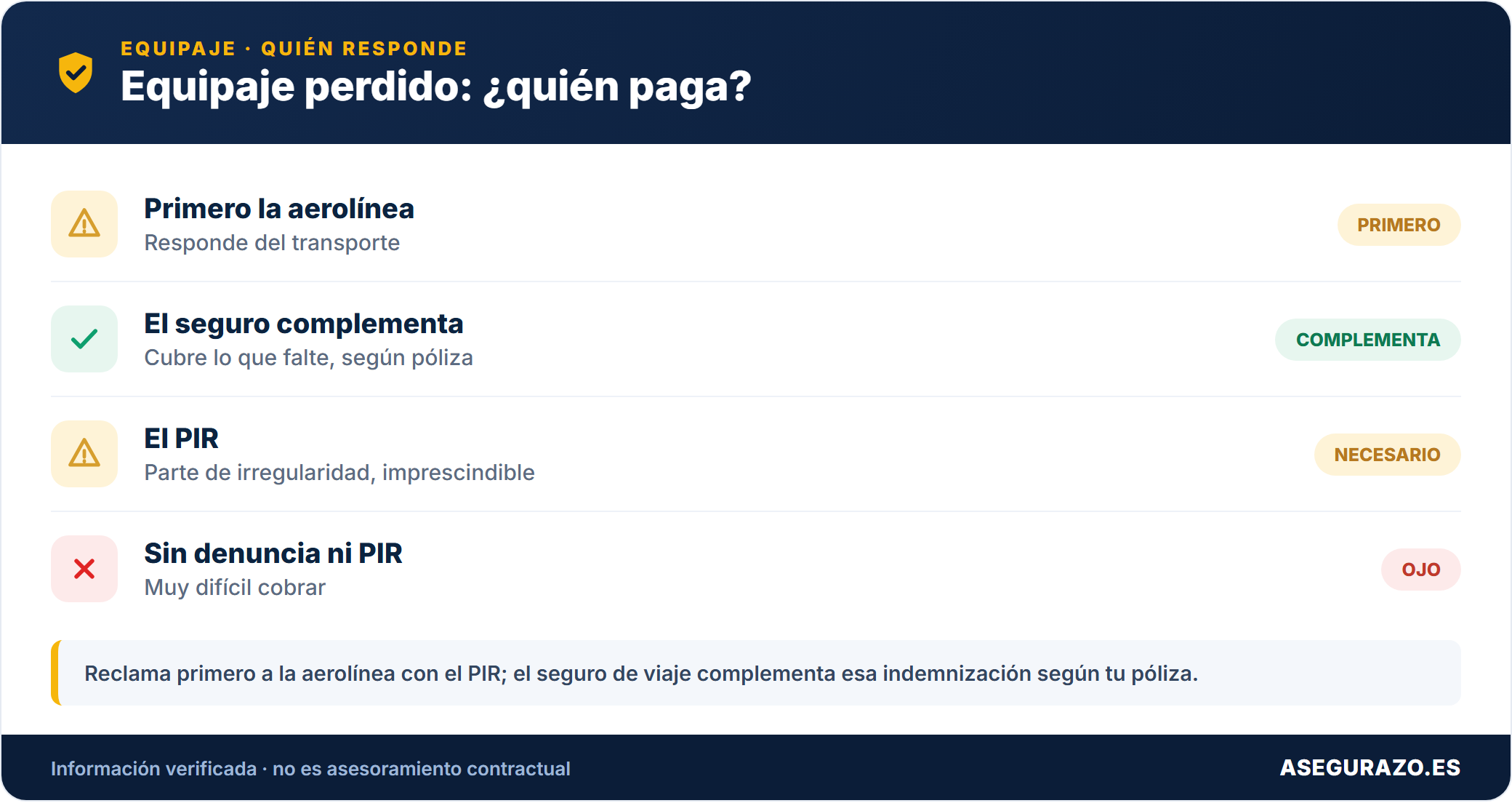 ¿Cubre el seguro de viaje el equipaje perdido o dañado por la aerolínea? Cómo reclamar