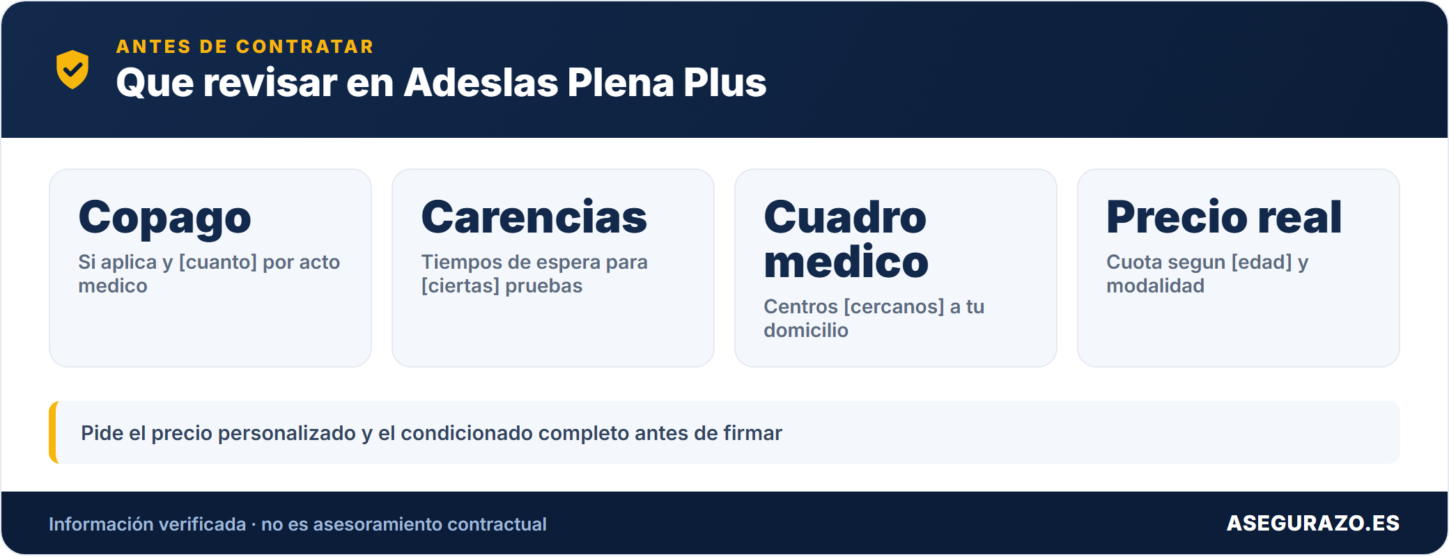 Datos clave para valorar la poliza