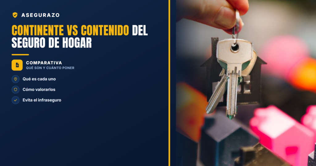 Continente vs contenido del seguro de hogar | Asegurazo