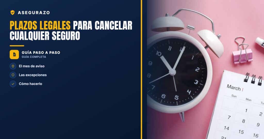 Plazos legales para cancelar cualquier seguro | Asegurazo