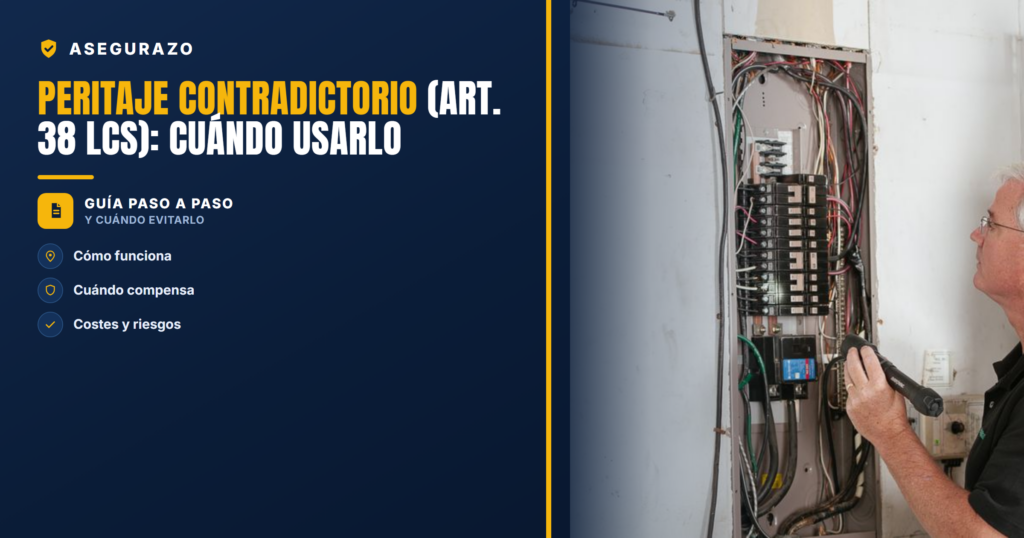 Peritaje contradictorio (art. 38 LCS): cuándo usarlo | Asegurazo