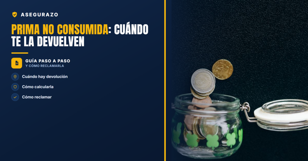 Prima no consumida: cuándo te la devuelven | Asegurazo