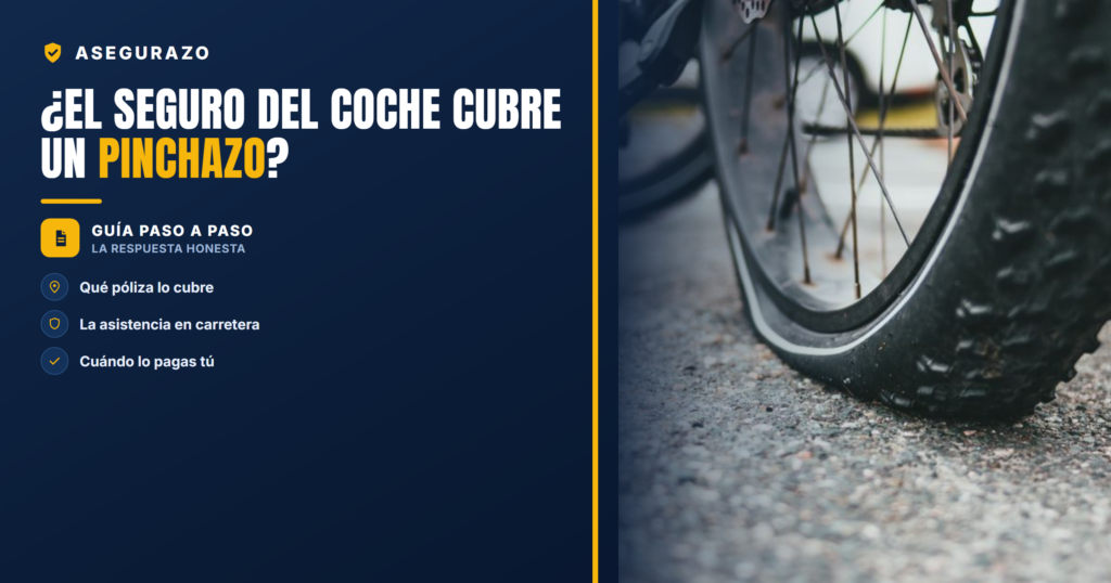 ¿El seguro del coche cubre un pinchazo? | Asegurazo