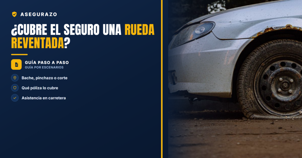 ¿Cubre el seguro una rueda reventada? | Asegurazo