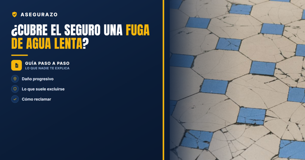 ¿Cubre el seguro una fuga de agua lenta? | Asegurazo