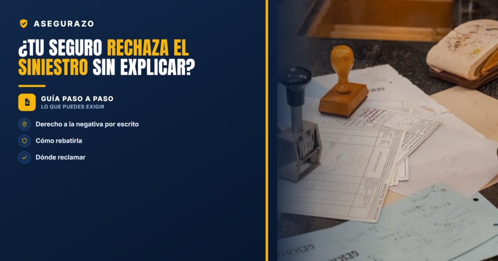 ¿Tu seguro rechaza el siniestro sin explicar? | Asegurazo