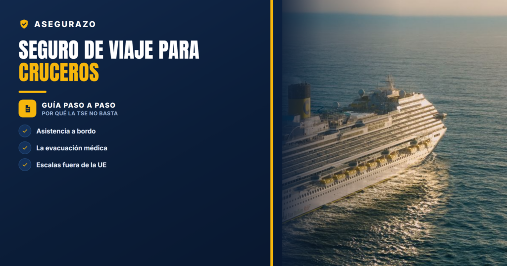 Seguro de viaje para cruceros: por qué la TSE no basta y qué debe cubrir