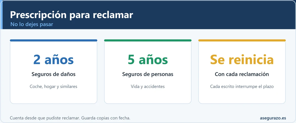 Plazos de prescripción para reclamar un siniestro