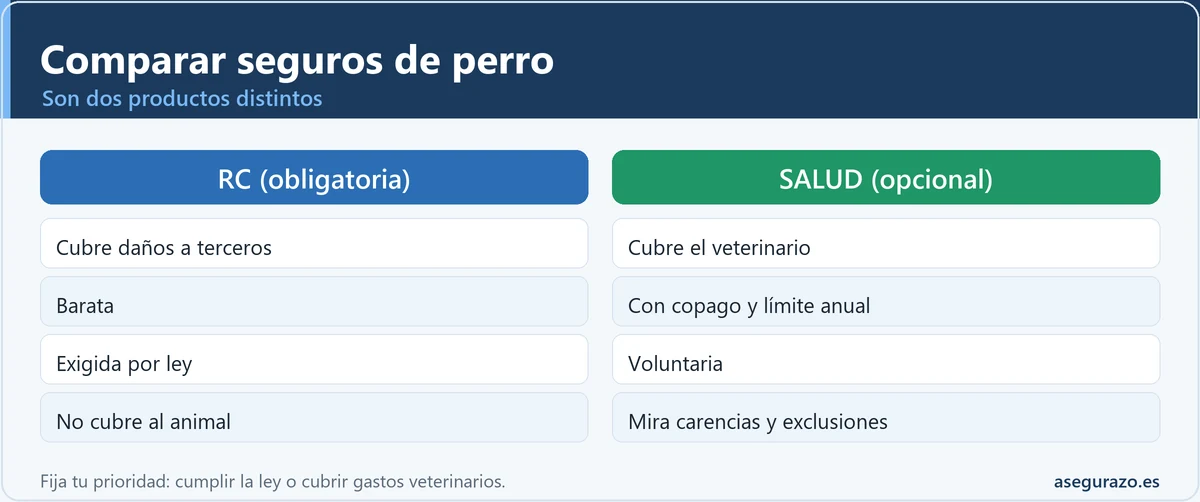 Comparar seguros de perro: responsabilidad civil frente a salud