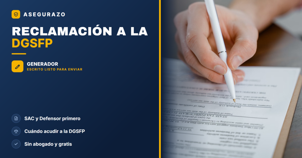 RECLAMACIÓN A LA DGSFP - Asegurazo