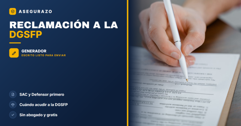 Generador de reclamación al Defensor del Asegurado y DGSFP