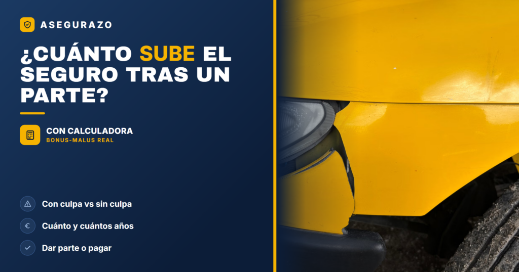 ¿CUÁNTO SUBE EL SEGURO TRAS UN PARTE? - Asegurazo