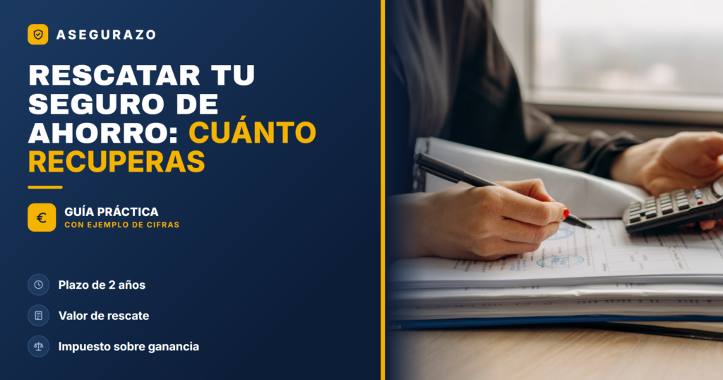 Rescatar un seguro de vida ahorro: cuánto recuperas y qué pagas - Asegurazo