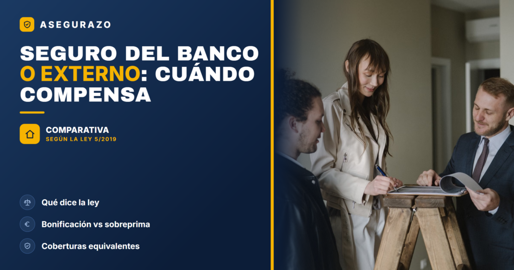 Seguro de hogar del banco vs externo: cuándo compensa - Asegurazo
