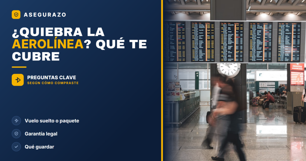 ¿Cubre el seguro de viaje la quiebra de una aerolínea o agencia? - Asegurazo