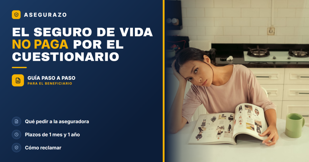 Seguro de vida no paga por el cuestionario de salud: qué hacer - Asegurazo